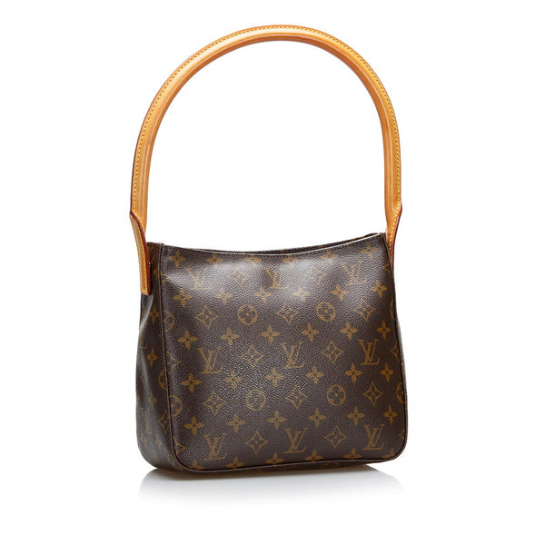 ルイ ヴィトン モノグラム ルーピングMM ショルダーバッグ M51146 ブラウン PVC レザー レディース LOUIS VUITTON 【中古】