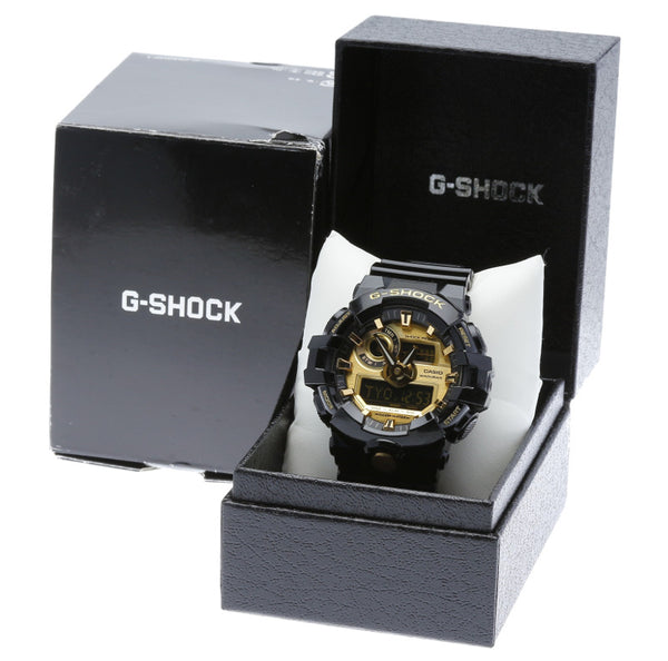 カシオ G-SHOCK GA-710GB ブラック 黒 プラスチック 腕時計 メンズ CASIO クオーツ ゴールド文字盤文字盤 中古