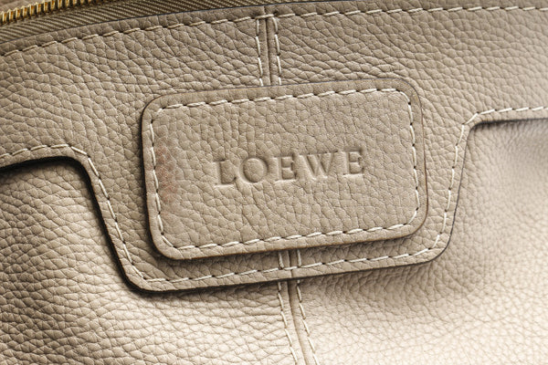 ロエベ グレー レザー ショルダーバッグ レディース LOEWE 中古