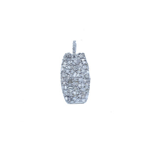 K18WG ホワイトゴールド ダイヤ0.80ct ペンダントトップ レディース 中古