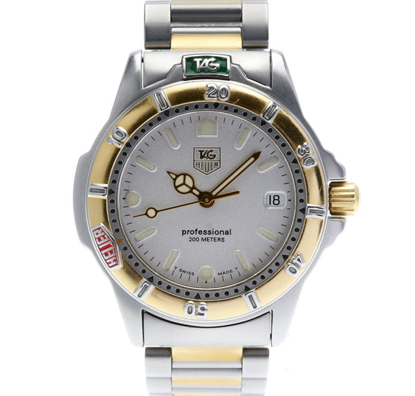 タグホイヤー プロフェッショナル 200ｍ コンビ 995 713K シルバー ステンレススチール 腕時計 メンズ TAG HEUER クオーツ シルバー文字盤 中古