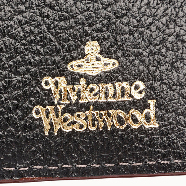 ヴィヴィアンウエストウッド ブラック レザー 三つ折り財布 レディース Vivienne Westwood 【中古】