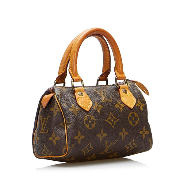 ルイ ヴィトン モノグラム ミニスピーディ ハンドバッグ M41534 ブラウン PVC レザー レディース LOUIS VUITTON 【中古】