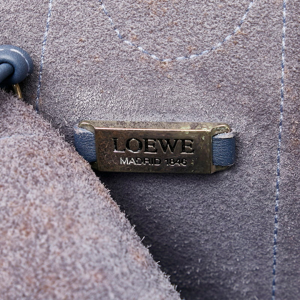 ロエベ トートバッグ ブルー レザー レディース LOEWE 【中古】