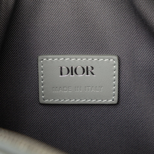 ディオール CD ダイヤモンド ディオール インゴット 22 斜め掛け ショルダーバッグ グレー PVC レザー メンズ Dior 【中古】