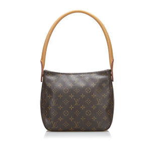 ルイ ヴィトン モノグラム ルーピングMM ショルダーバッグ M51146 ブラウン PVC レザー レディース LOUIS VUITTON 【中古】