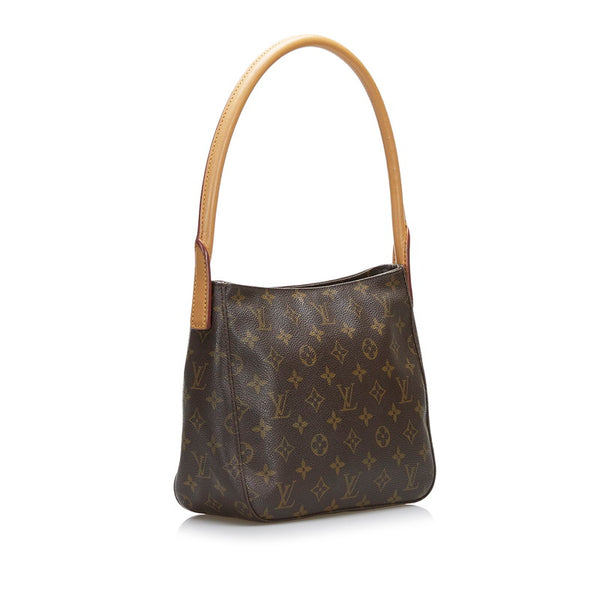 ルイ ヴィトン モノグラム ルーピングMM ショルダーバッグ M51146 ブラウン PVC レザー レディース LOUIS VUITTON 【中古】