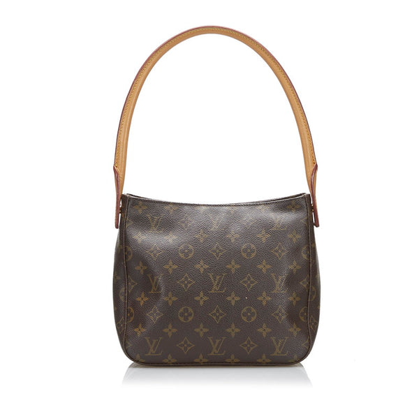 ルイ ヴィトン モノグラム ルーピングMM ショルダーバッグ M51146 ブラウン PVC レザー レディース LOUIS VUITTON 【中古】