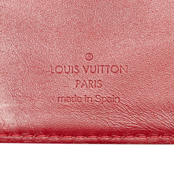 ルイ ヴィトン モノグラム ヴェルニ アジェンダPM 手帳カバー R21016 レッド パテントレザー レディース LOUIS VUITTON 【中古】