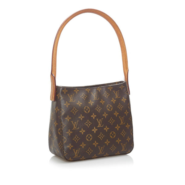 ルイ ヴィトン モノグラム ルーピングMM ワンショルダーバッグ M51146 ブラウン PVC レザー レディース LOUIS VUITTON 【中古】