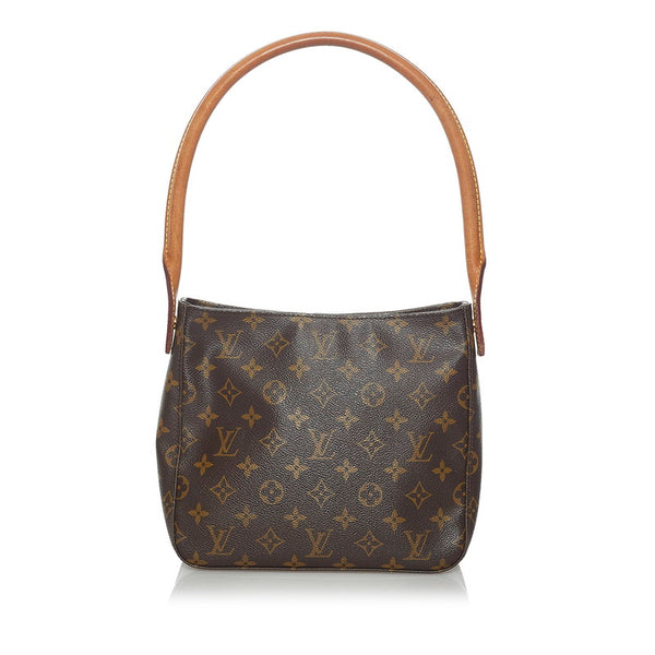 ルイ ヴィトン モノグラム ルーピングMM ワンショルダーバッグ M51146 ブラウン PVC レザー レディース LOUIS VUITTON 【中古】