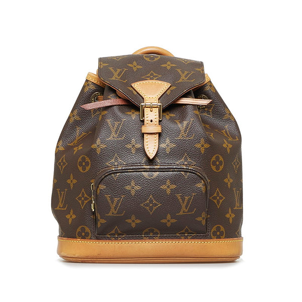 ルイ ヴィトン モノグラム モンスリPM リュック バックパック M51137 ブラウン PVC レザー レディース LOUIS VUITTON 【中古】