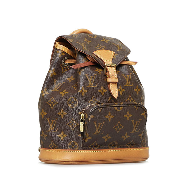 ルイ ヴィトン モノグラム モンスリPM リュック バックパック M51137 ブラウン PVC レザー レディース LOUIS VUITTON 【中古】