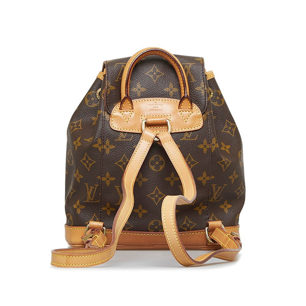 ルイ ヴィトン モノグラム モンスリPM リュック バックパック M51137 ブラウン PVC レザー レディース LOUIS VUITTON 【中古】