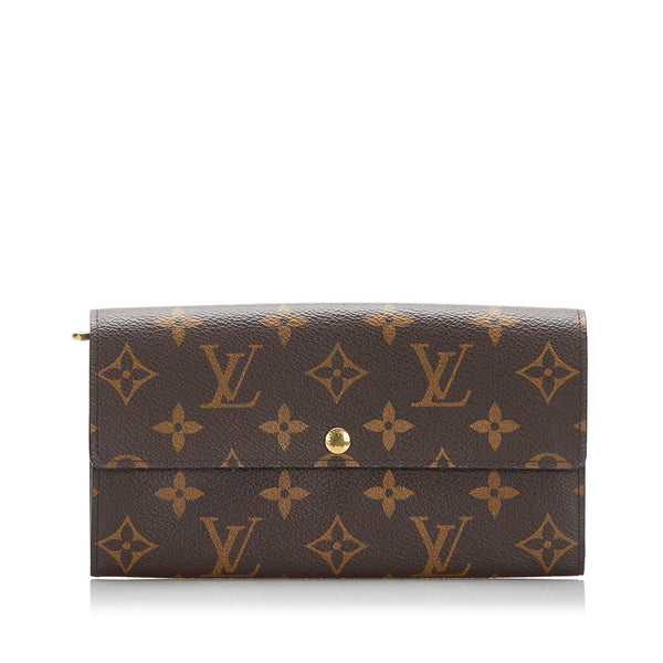 ルイ ヴィトン モノグラム ポルトフォイユ サラ 長財布 M61734 ブラウン PVC レザー レディース LOUIS VUITTON 【中古】