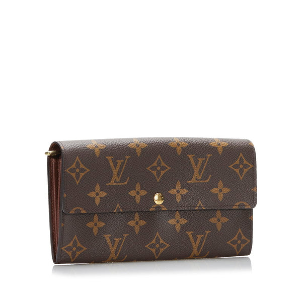 ルイ ヴィトン モノグラム ポルトフォイユ サラ 長財布 M61734 ブラウン PVC レザー レディース LOUIS VUITTON 【中古】