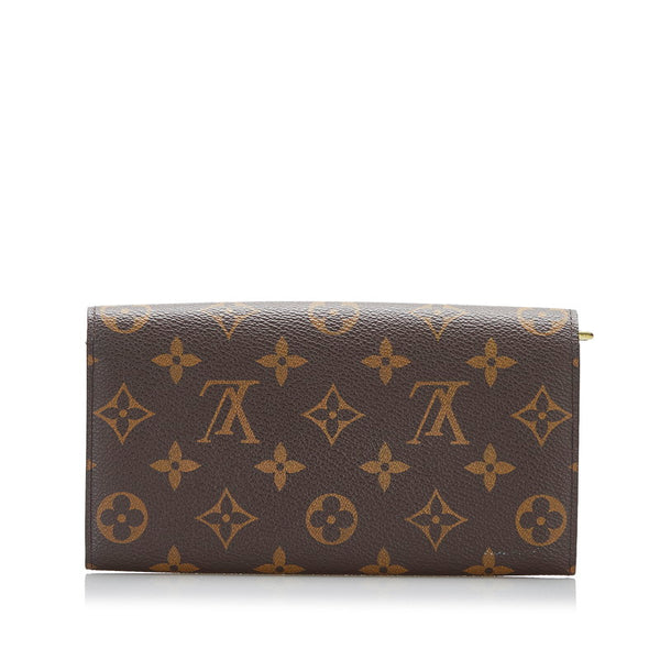 ルイ ヴィトン モノグラム ポルトフォイユ サラ 長財布 M61734 ブラウン PVC レザー レディース LOUIS VUITTON 【中古】