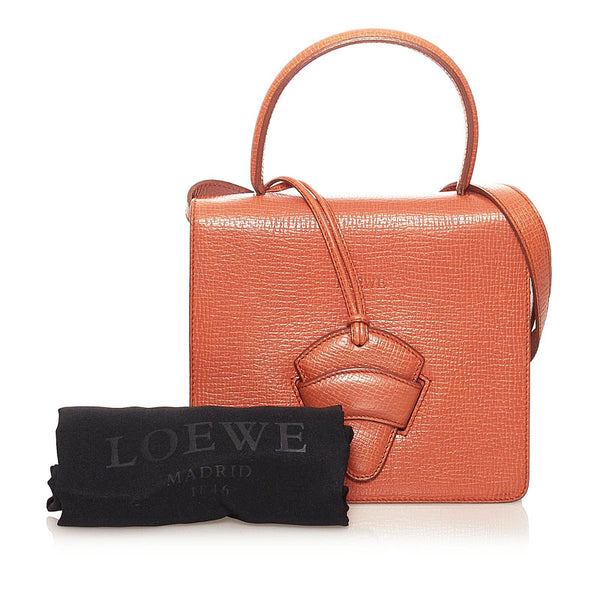 ロエベ バルセロナ ハンドバッグ ショルダーバッグ 2WAY ブラウン レザー レディース LOEWE 【中古】