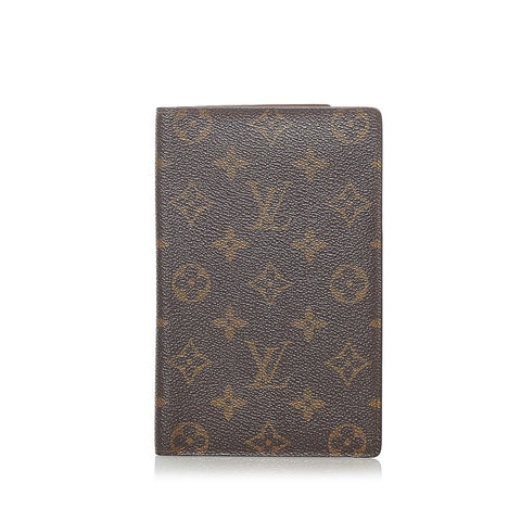 ルイ ヴィトン モノグラム 二つ折りカードケース ブラウン PVC レザー レディース LOUIS VUITTON 【中古】