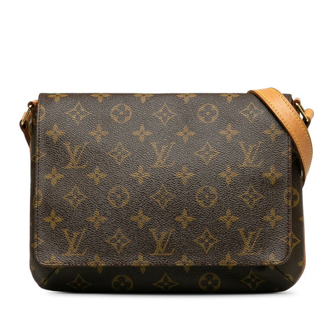 ルイ ヴィトン モノグラム ミュゼット タンゴ ショート ショルダーバッグ M51257 ブラウン PVC レザー レディース LOUIS VUITTON 【中古】