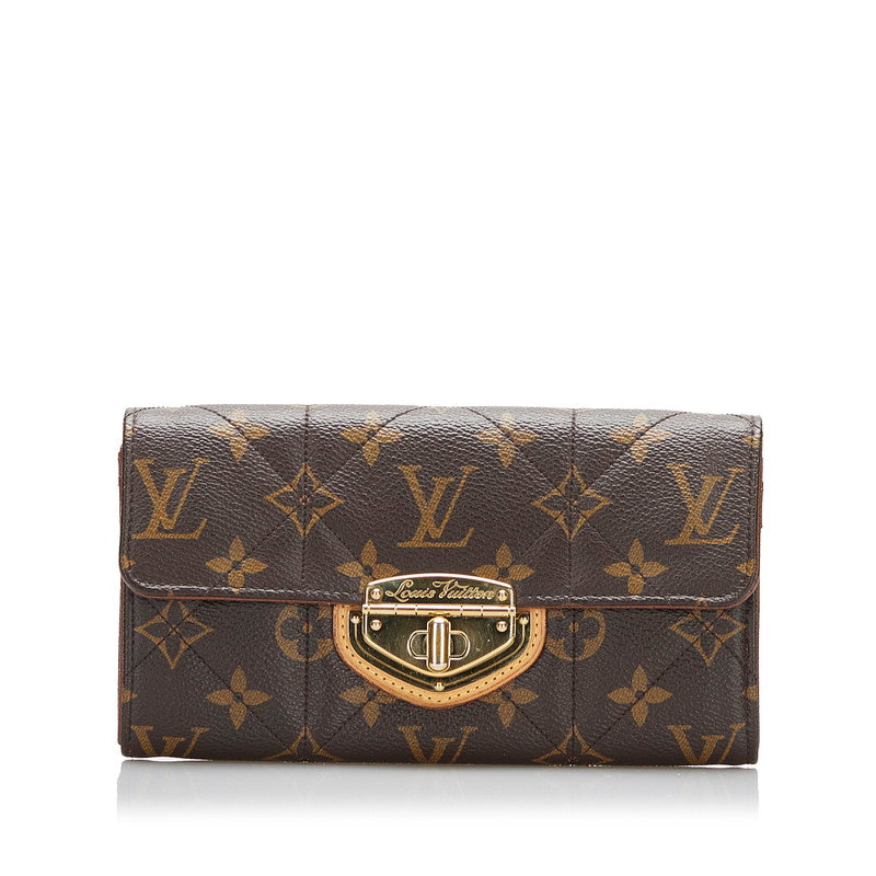 ルイ ヴィトン モノグラム ポルトフォイユ サラ 長財布 M66556 ブラウン PVC レザー レディース LOUIS VUITTON 【中古】