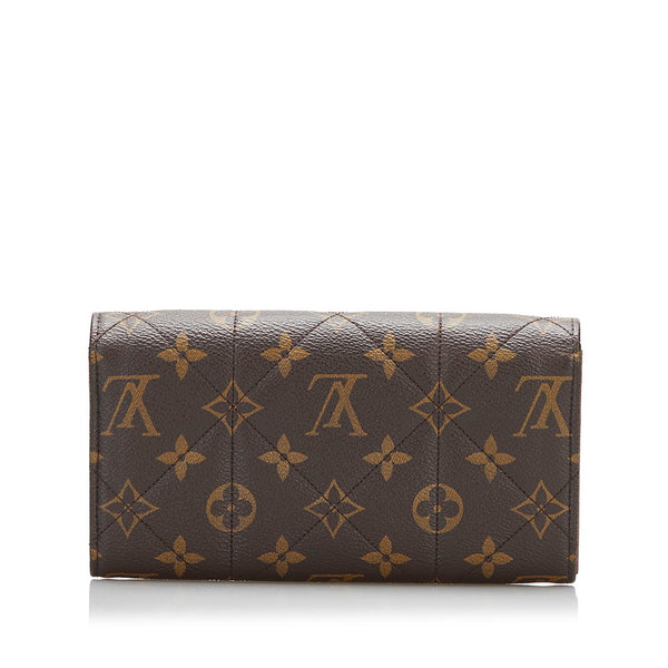 ルイ ヴィトン モノグラム ポルトフォイユ サラ 長財布 M66556 ブラウン PVC レザー レディース LOUIS VUITTON 【中古】