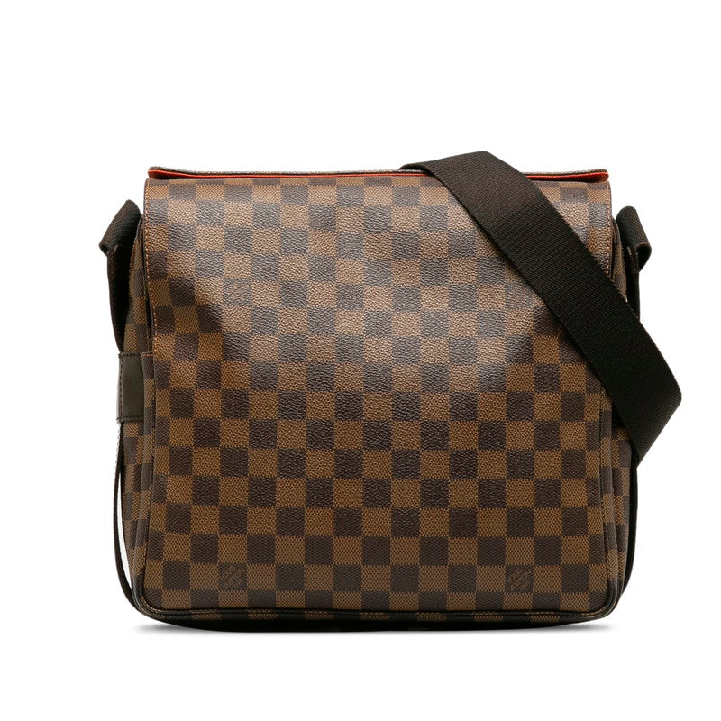 ルイ ヴィトン ダミエ ナヴィグリオ 斜め掛け ショルダーバッグ N45255 ブラウン PVC レザー レディース LOUIS VUITTON 【中古】