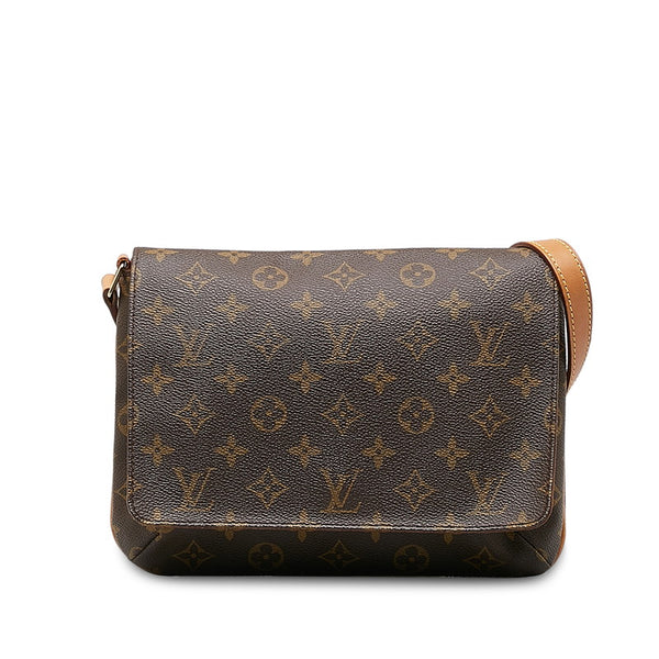 ルイ ヴィトン モノグラム ミュゼット タンゴ ショート ショルダーバッグ M51257 ブラウン PVC レザー レディース LOUIS VUITTON 【中古】