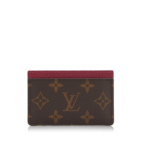 ルイ ヴィトン モノグラム ポルト カルト サーンプル  カードケース M60703 フューシャ ブラウン PVC レザー レディース LOUIS VUITTON 【中古】