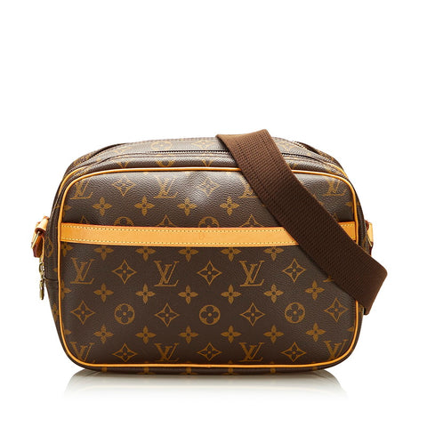 ルイ ヴィトン モノグラム リポーターPM 斜め掛け ショルダーバッグ  M45254 ブラウン PVC レザー レディース LOUIS VUITTON 【中古】