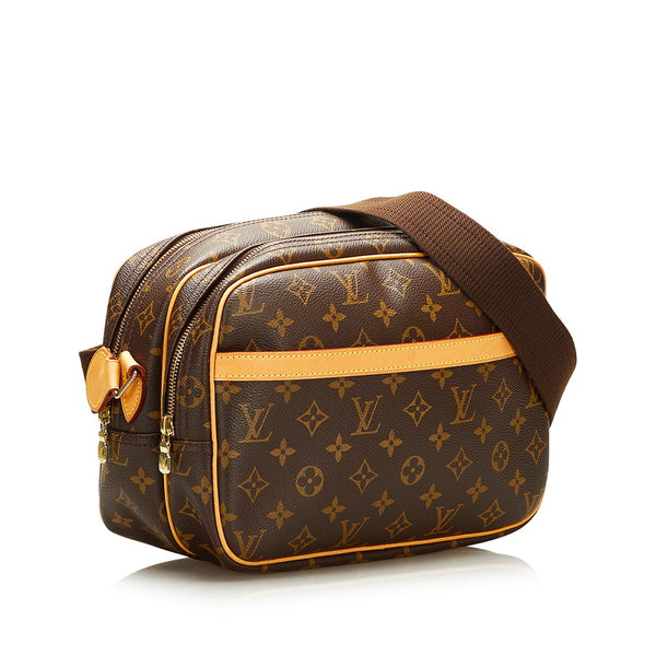 ルイ ヴィトン モノグラム リポーターPM 斜め掛け ショルダーバッグ  M45254 ブラウン PVC レザー レディース LOUIS VUITTON 【中古】