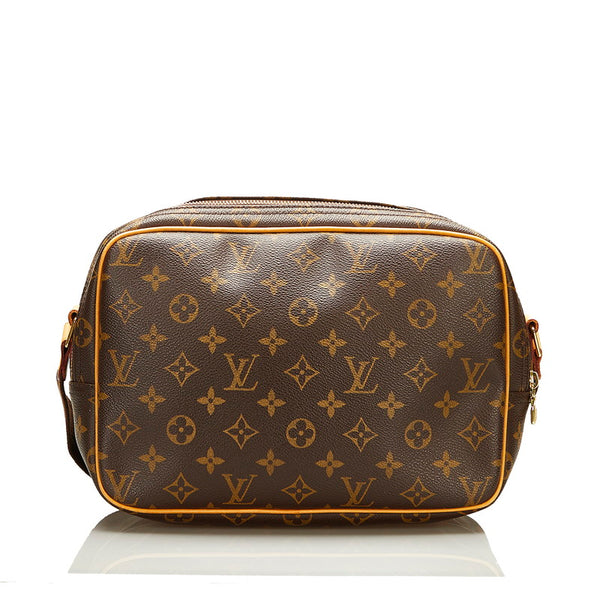 ルイ ヴィトン モノグラム リポーターPM 斜め掛け ショルダーバッグ  M45254 ブラウン PVC レザー レディース LOUIS VUITTON 【中古】