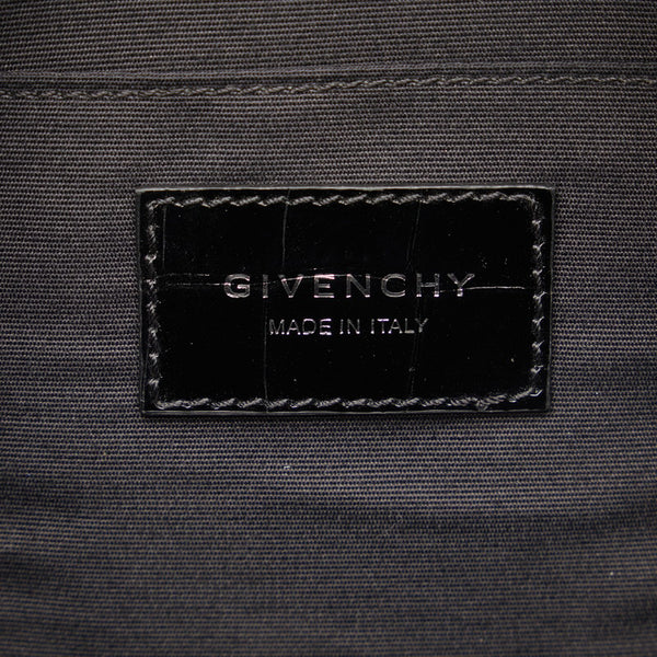 ジバンシー クロコ型押し ボディバッグ ウエストバッグ ブラック ホワイト レザー メンズ Givenchy 【中古】