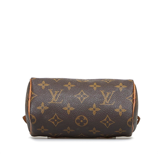 ルイ ヴィトン モノグラム ミニスピーディ ハンドバッグ M41534 ブラウン PVC レザー レディース LOUIS VUITTON 【中古】