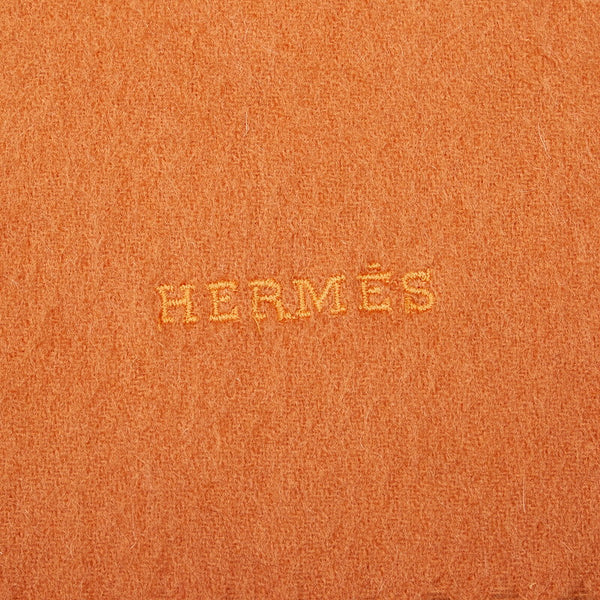 エルメス ストール ストール ショール マフラー オレンジ カシミヤ レディース HERMES 【中古】