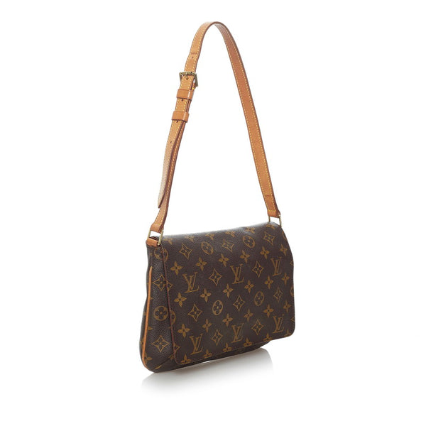 ルイ ヴィトン モノグラム ミュゼットタンゴ M51257  ブラウン PVC レザー 肩掛け ショルダーバッグ レディース LOUIS VUITTON 【中古】