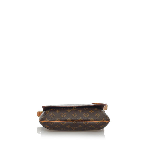 ルイ ヴィトン モノグラム ミュゼットタンゴ M51257  ブラウン PVC レザー 肩掛け ショルダーバッグ レディース LOUIS VUITTON 【中古】