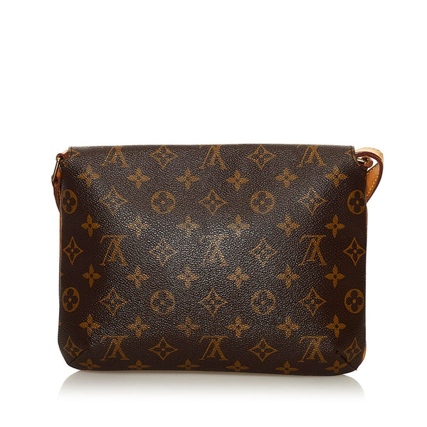 ルイ ヴィトン モノグラム ミュゼットタンゴ 肩掛け ショルダーバッグ M51257 ブラウン PVC レザー レディース LOUIS VUITTON 【中古】