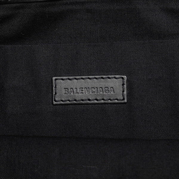 バレンシアガ クラッチバッグ 373840 ベージュ ブラック キャンバス レザー レディース BALENCIAGA 【中古】