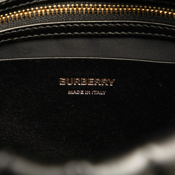 バーバリー ローラ サッチェル チェーン ショルダーバッグ ハンドバッグ 2WAY ブラック ゴールド レザー レディース BURBERRY 【中古】