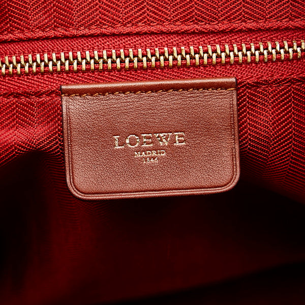 ロエベ アナグラム ハンドバッグ ショルダーバッグ 2WAY ブラウン レザー レディース LOEWE 【中古】