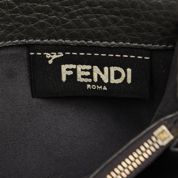 フェンディ ピーカブー セレリア シルバー金具 長財布 グレー レザー レディース FENDI 【中古】