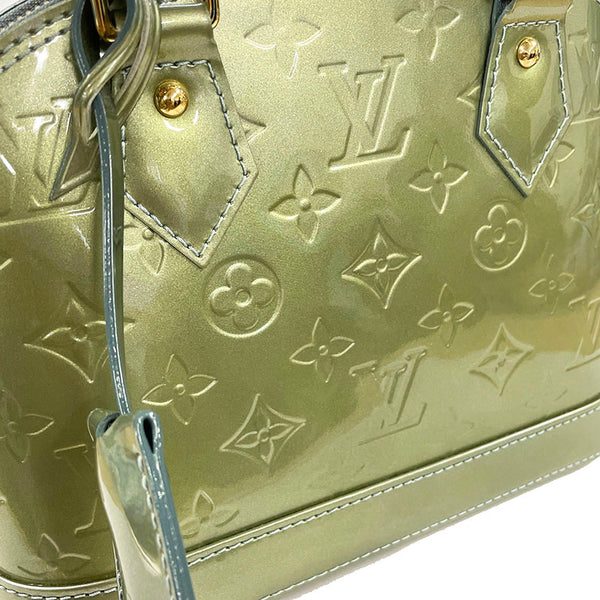 ルイ ヴィトン ヴェルニ アルマ M91677 グリーン パテントレザー ハンドバッグ ショルダーバッグ 2WAY レディース LOUIS VUITTON 【中古】