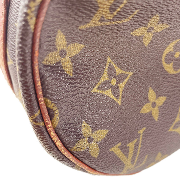 ルイ ヴィトン モノグラム 旧 パピヨン30  M51365 ブラウン PVC レザー ハンドバッグ レディース LOUIS VUITTON 【中古】