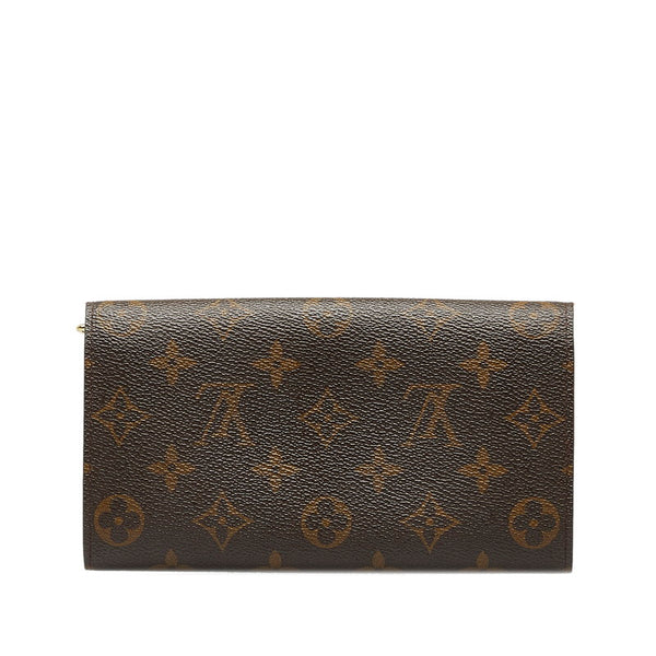 ルイ ヴィトン モノグラム ポシェット ポルト モネ クレディ 長財布 M61725 ブラウン PVC レザー レディース LOUIS VUITTON 【中古】