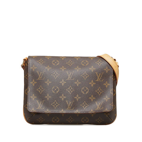 ルイ ヴィトン モノグラム ミュゼット タンゴ ショート ショルダーバッグ M51257 ブラウン PVC レザー レディース LOUIS VUITTON 【中古】