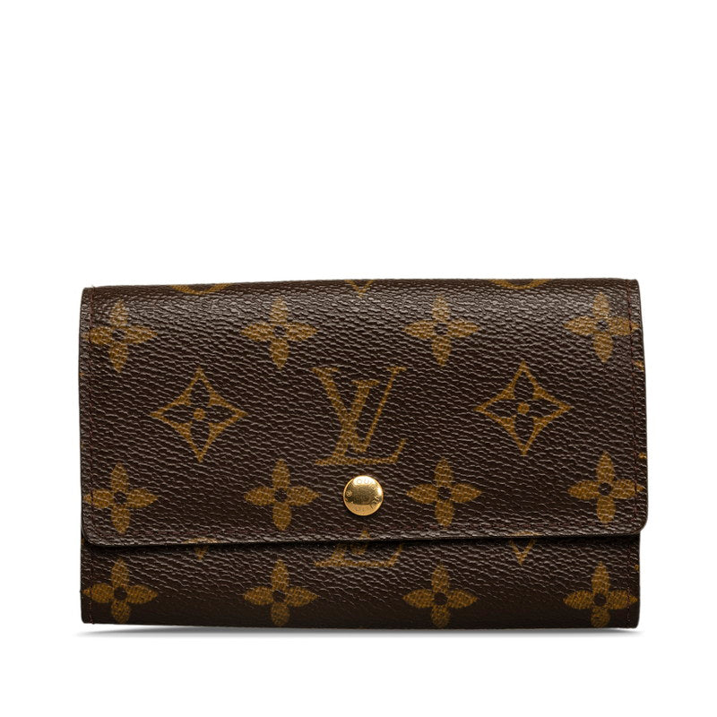 ルイ ヴィトン モノグラム ポルトモネ ジップ コインケース M61735 ブラウン PVC レザー レディース LOUIS VUITTON 【中古】