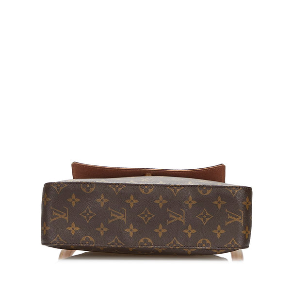 ルイ ヴィトン モノグラム ミニルーピング ショルダーバッグ M51147 ブラウン PVC レザー レディース LOUIS VUITTON 【中古】