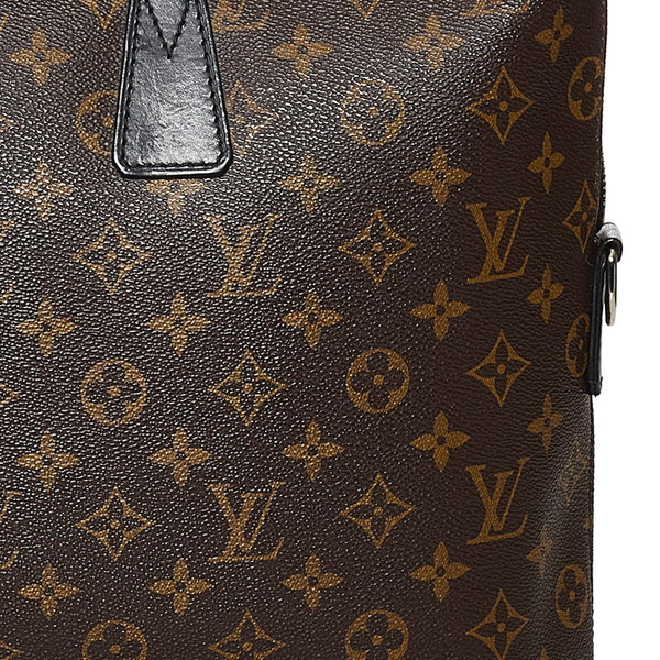 ルイ ヴィトン モノグラム マカサー  ポルト ドキュマン ジュール M40868 ブラウン PVC レザー ビジネスバッグ メンズ LOUIS VUITTON 【中古】