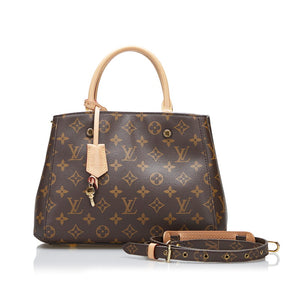 ルイ ヴィトン モノグラム モンテーニュBB ハンドバッグ ショルダーバッグ 2WAY M41055 ブラウン PVC レザー レディース LOUIS VUITTON 【中古】